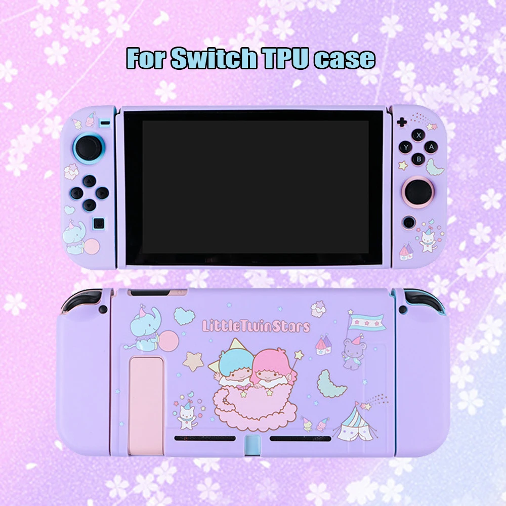 Милый чехол Nintendoswitch Nitendo Nintendo Switch аксессуары мягкий из ТПУ для Nintendos фиолетовый |