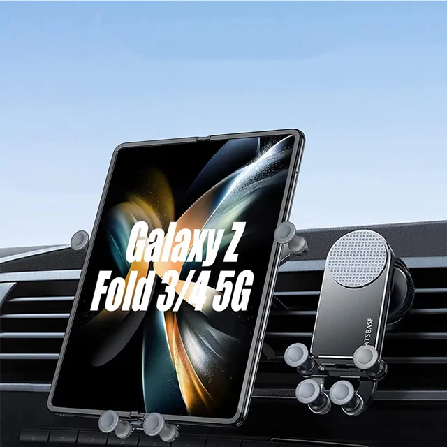 Auto Gravity Metal Car Air Vent Phone Holder Case for Samsung Galaxy Z Fold 2 3 4 S21 S22 S23 Plus ZFold Fold4 Fold3 Stand Cover 1