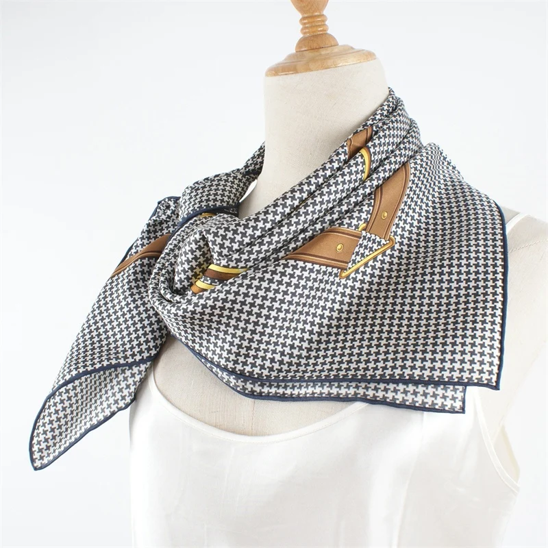 100% шелковые головные шарфы хиджаб для обертывания волос женская мода палантины