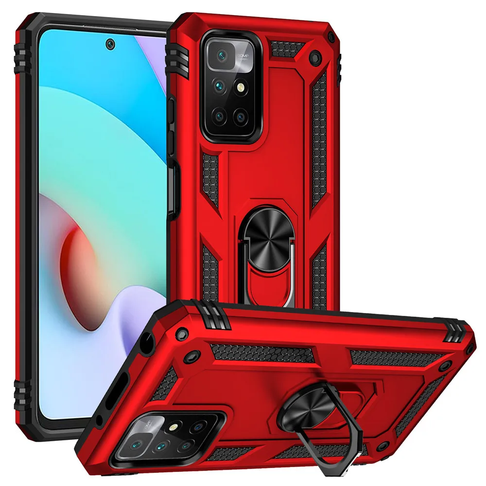 

for Redmi 10 Prime Note 11 Pro+ 11T 5G Ring Stand Cover for Xiaomi POCO M3 M4 Pro X3 GT Redmi 10 Prime Shockproof Armor Case