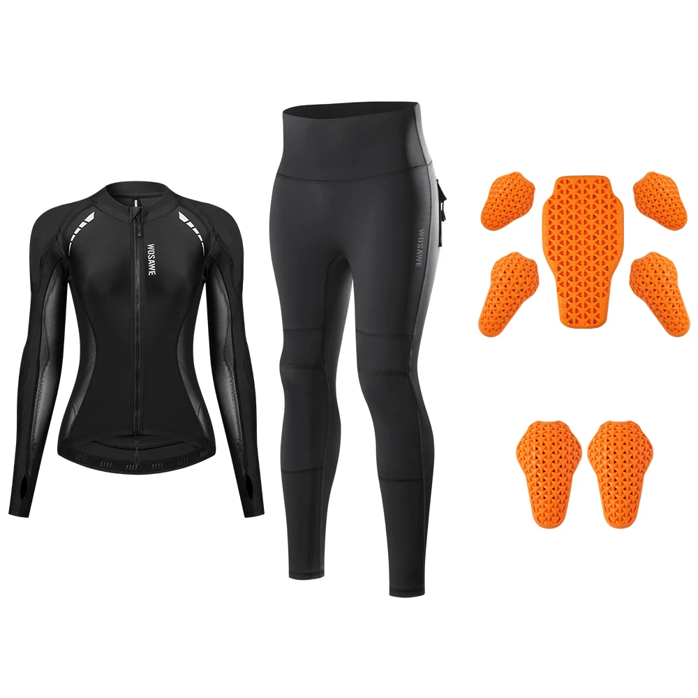 

WOSAWE Женская Мотоциклетная Мягкая Броня, Полная Защита Тела, Летняя Защитная Куртка, Брюки Для Мотокросса, Одобрено CE