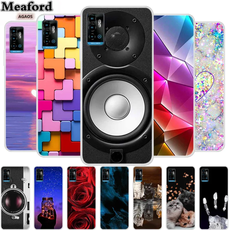 Роскошный бампер для ZTE Blade A71, силиконовый мягкий чехол из ТПУ, чехол для ZTE Blade A71 A7030, ударопрочный чехол с надписью Love, чехол etui, чехол