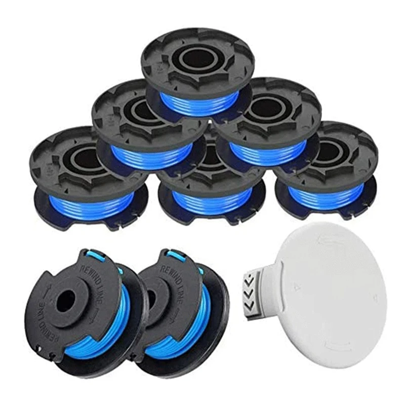 

Сменная катушка для триммера с автоподачей для Ryobi One + AC14RL3A, 18 В, 24 В, 40 в, беспроводные триммеры (8 катушек, 1 крышка)