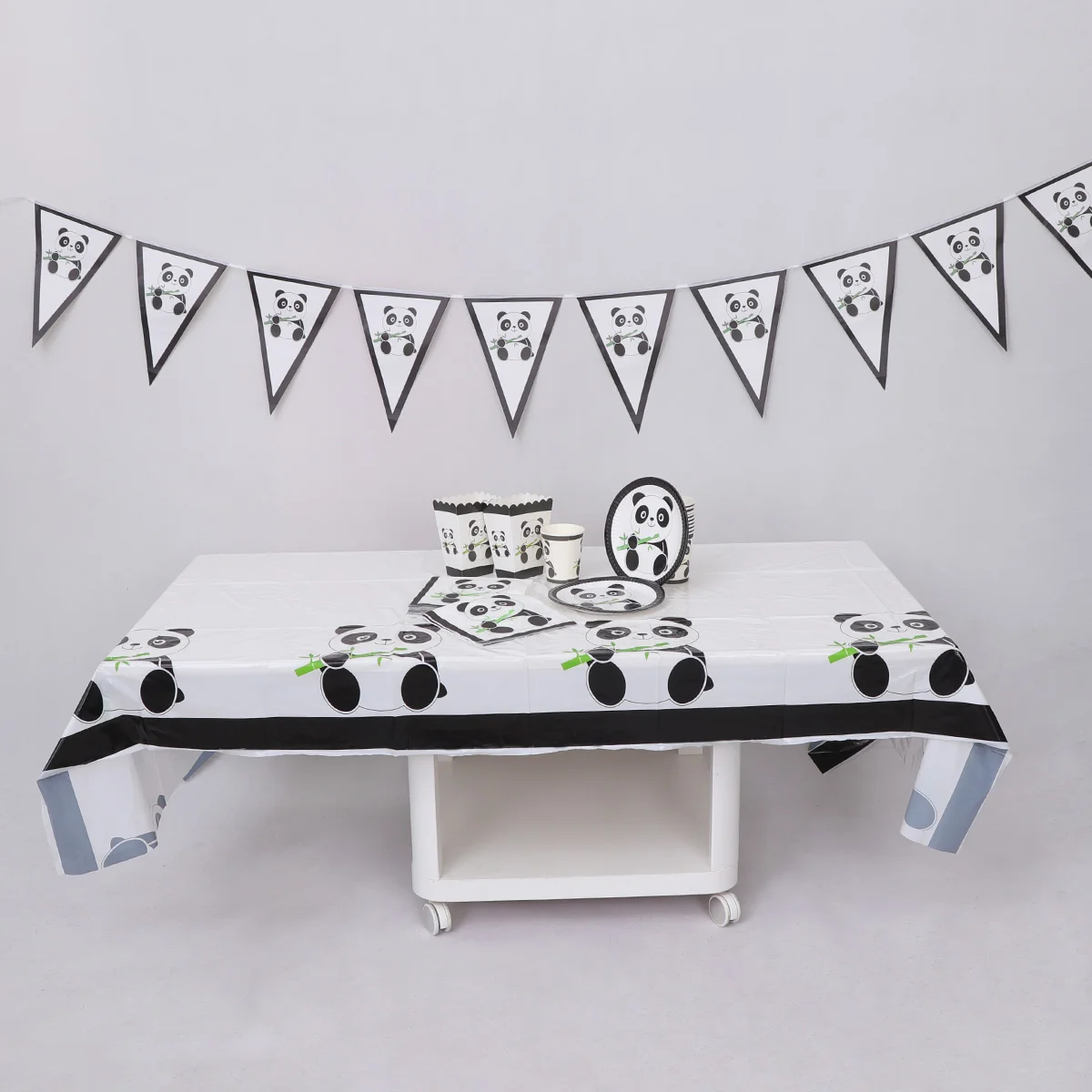 

48 Ps Disposable Plates Black White Dinnerware Set Tableware Set Disposable Dinnerware Set