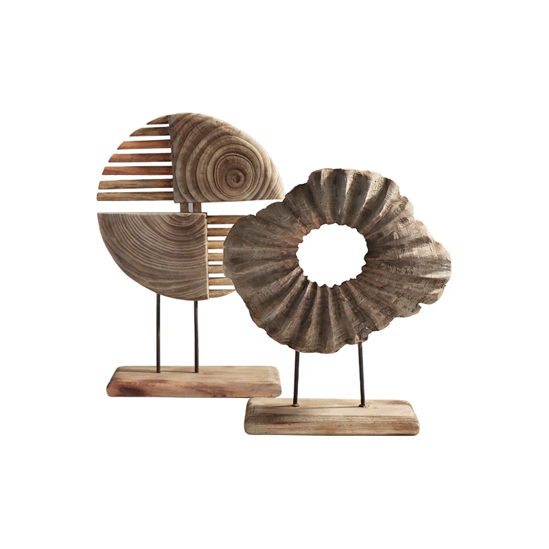 

Modern New Chinese Sculpture Wooden Ornaments Model Room Sales Office Living Room Curio Shelves Hallway Indoor Home Decoration