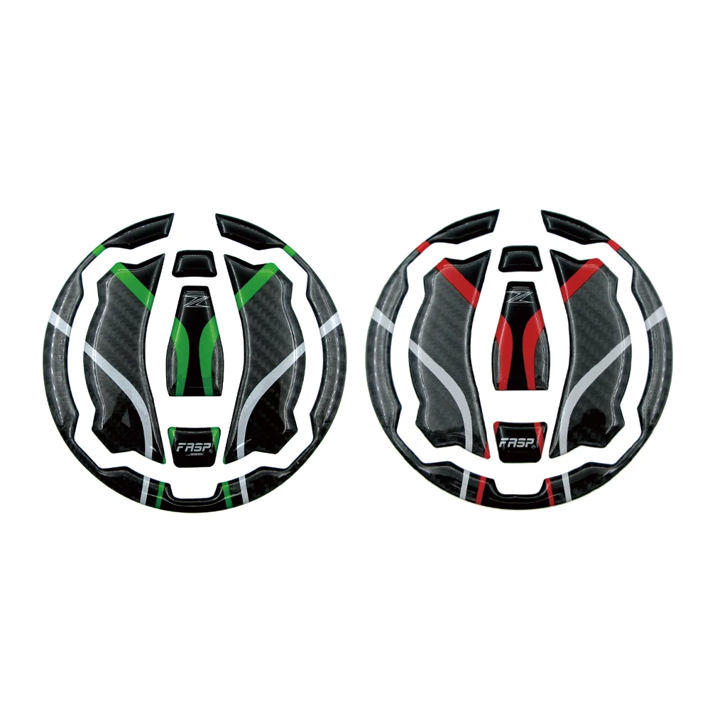 

Motorcycle 3D Oil Gas Cover Decals Carbon Fiber Fuel Tank Cap Pad Stickers For Kawasaki Z400 Z650 Z900 Versys X300 Ninja 400 650