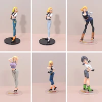 anime figure sexy android18 series lazuli videl long hair standing posture pvc action model figurine toy decorants for gift kid