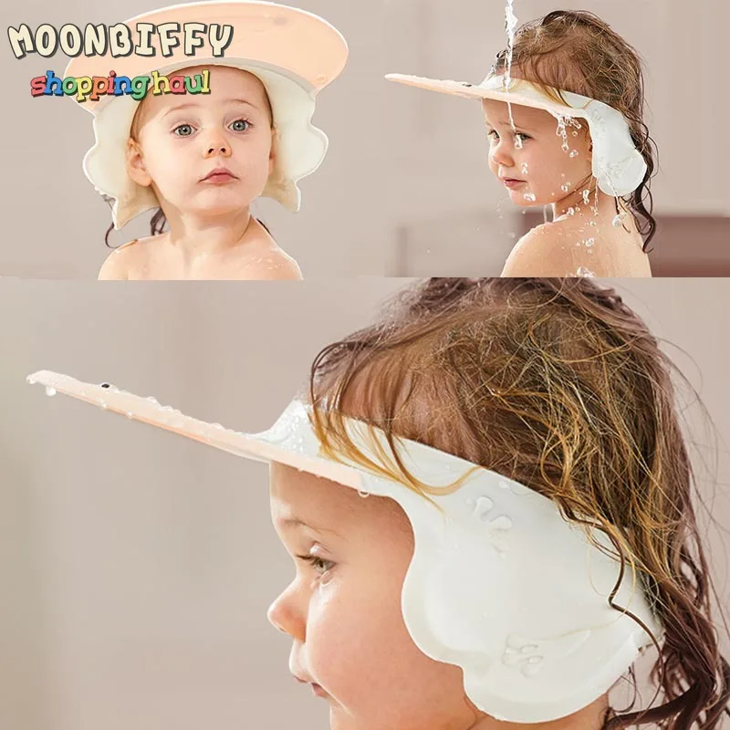

Frog Shampoo Caps Shower Bathing Bath Protect Soft Cap Hat for Baby Wash Hair Shield Baby Children Bathing Shower Cap Hat Kids
