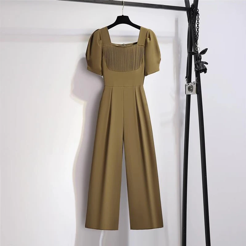 Женский офисный комбинезон с квадратным вырезом милые облегающие комбинезоны