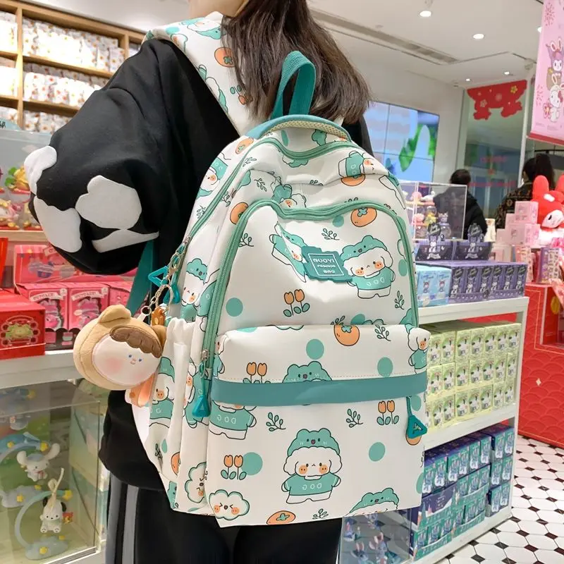 

Qyahlybz Chilren Girls School Bag High School Students Large Capacity College Style Small Fresh Joker Harajufeng Backpacks