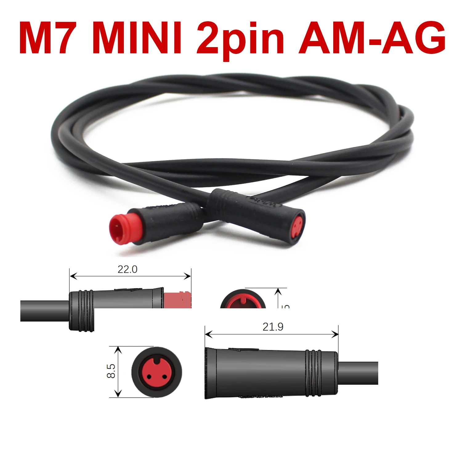 

Mini-M7 Только для указателя поворота EBKE, 2-контактный удлинительный кабель, 1 м
