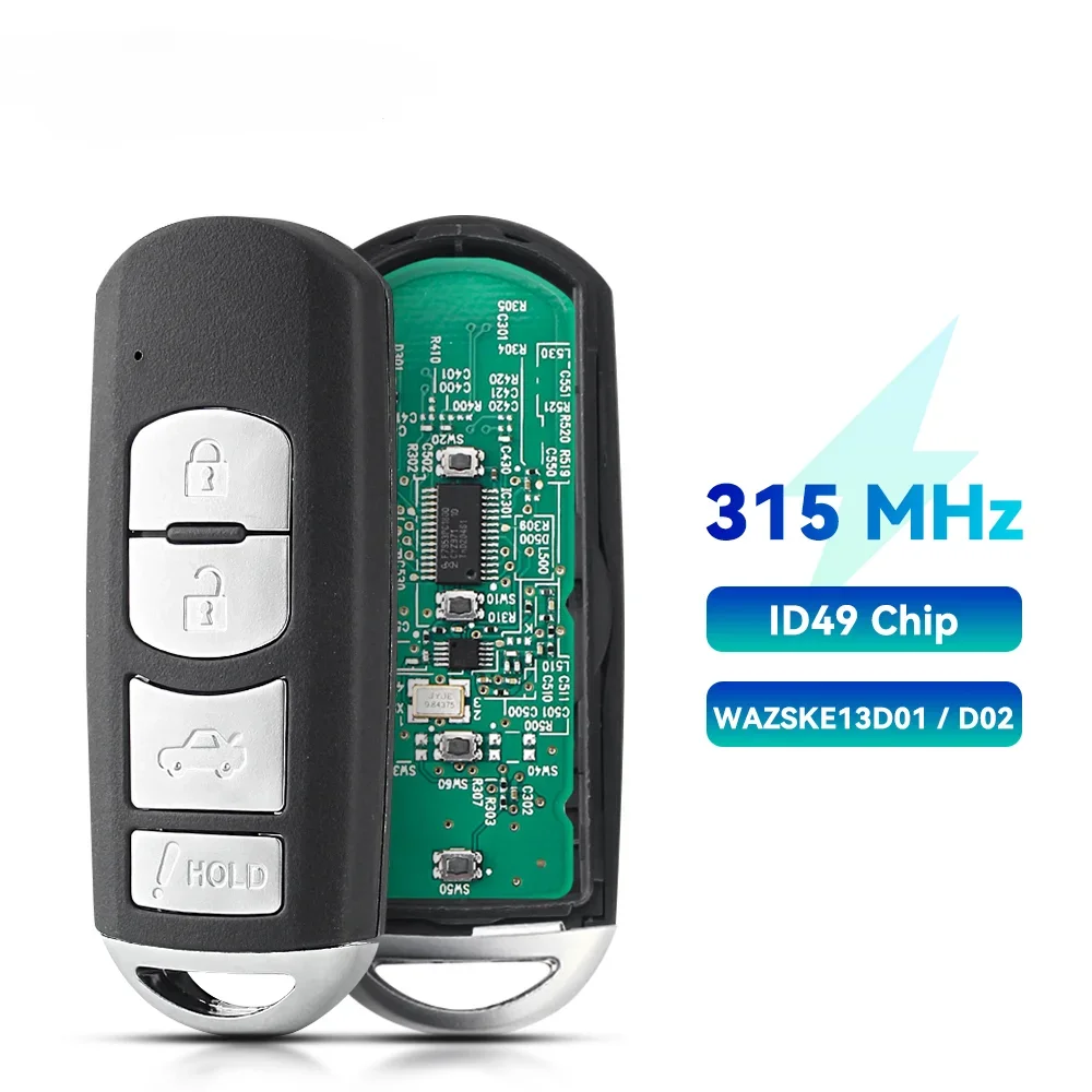 

KEYYOU 315 МГц Φ SKE13D02 2/3/4BTN Φ для Mazda 3 6 Φ Miata 2013-2019 Mitsubishi System