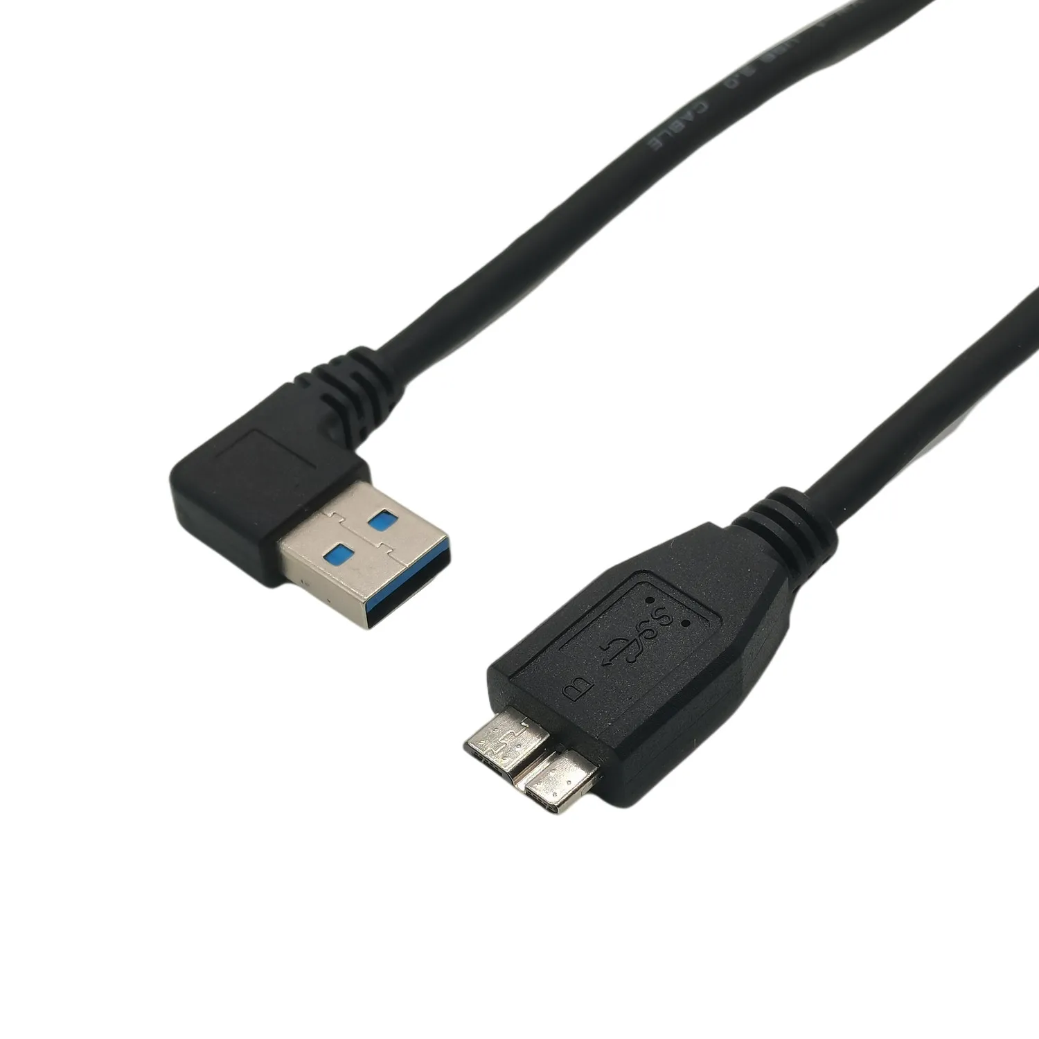 

Кабель USB 3,0 под углом 90 градусов, левый и правый кабели для передачи данных типа А папа к Micro B, шнур для внешнего жесткого диска 0,3 м