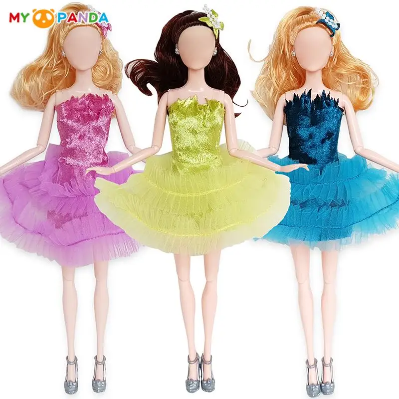 

1 комплект, 30 см, Кукольное платье, кукольная юбка, модное, Кукольное платье принцессы, платье с переплетением, подарок для девочки