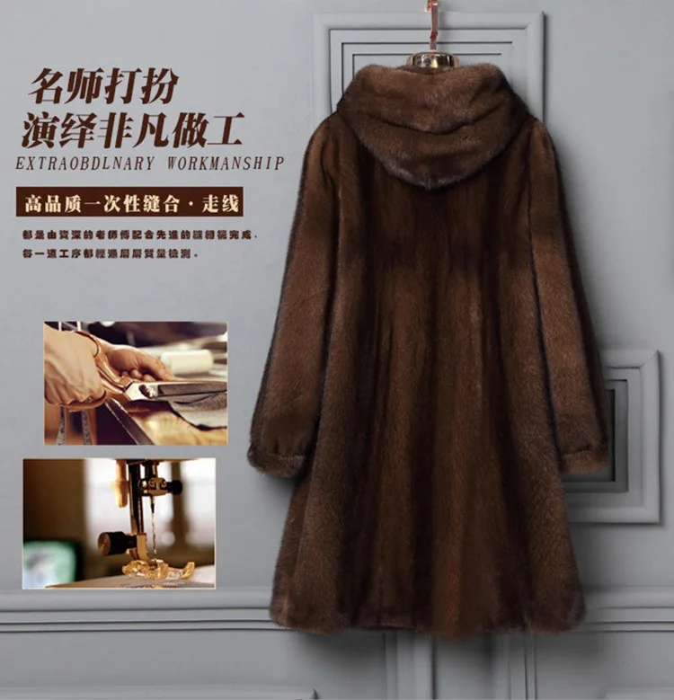 Special Offer Super Hot Winter Women's Coat Women Jacket Fur Mink Fur Thick Winter High Street Other Slim Real Fur Long Coat