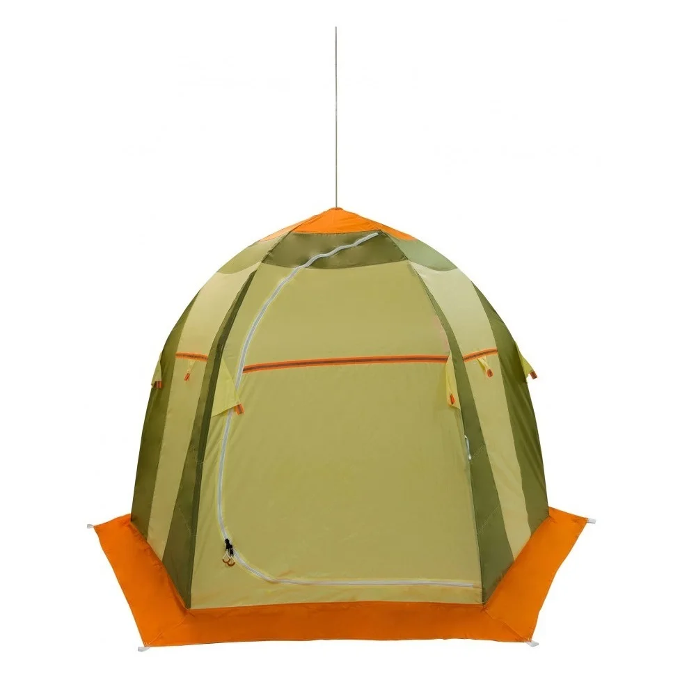 Umbrella triple tent for winter fishing Mitek nelma-3 Lux wintering tents with skirts Mitec Luks 3 seater | Спорт и развлечения