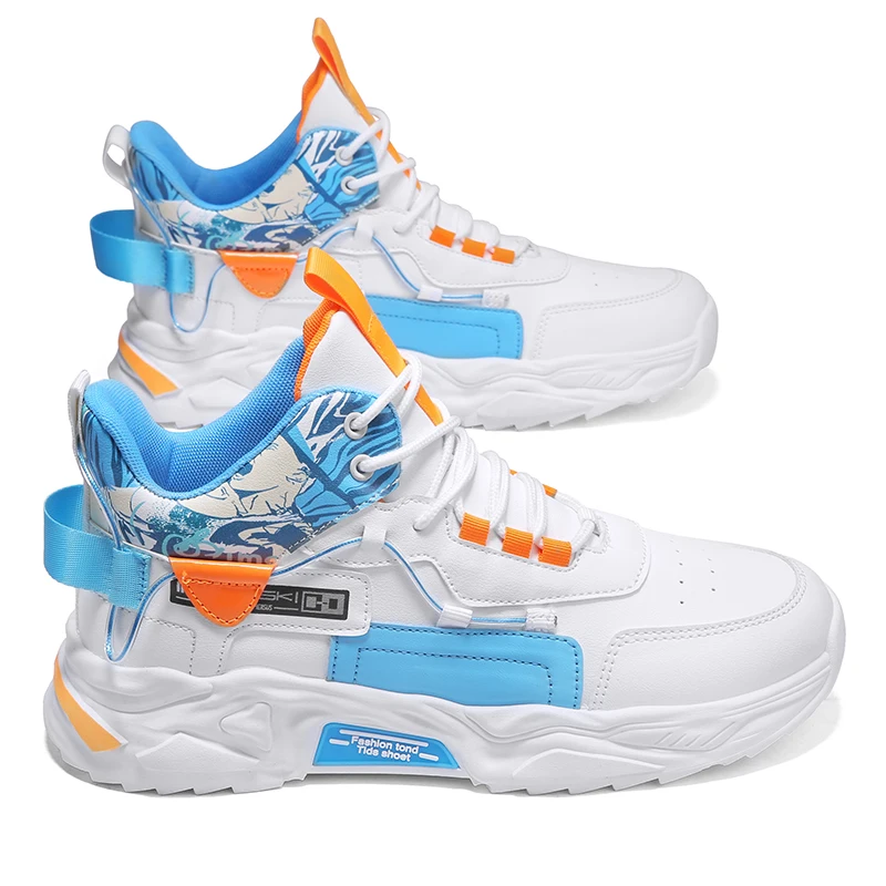 

Breathable running shoes for men Comfortable Classic casual men platform 2023 Patent sole Winter High Top shoes Daddy Shoes Snea