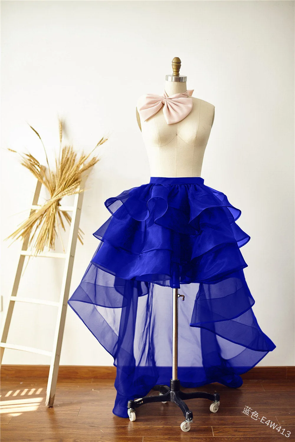 Женская юбка с юбкой-готикой Однотонная средневекового карнавала со шлейфом в