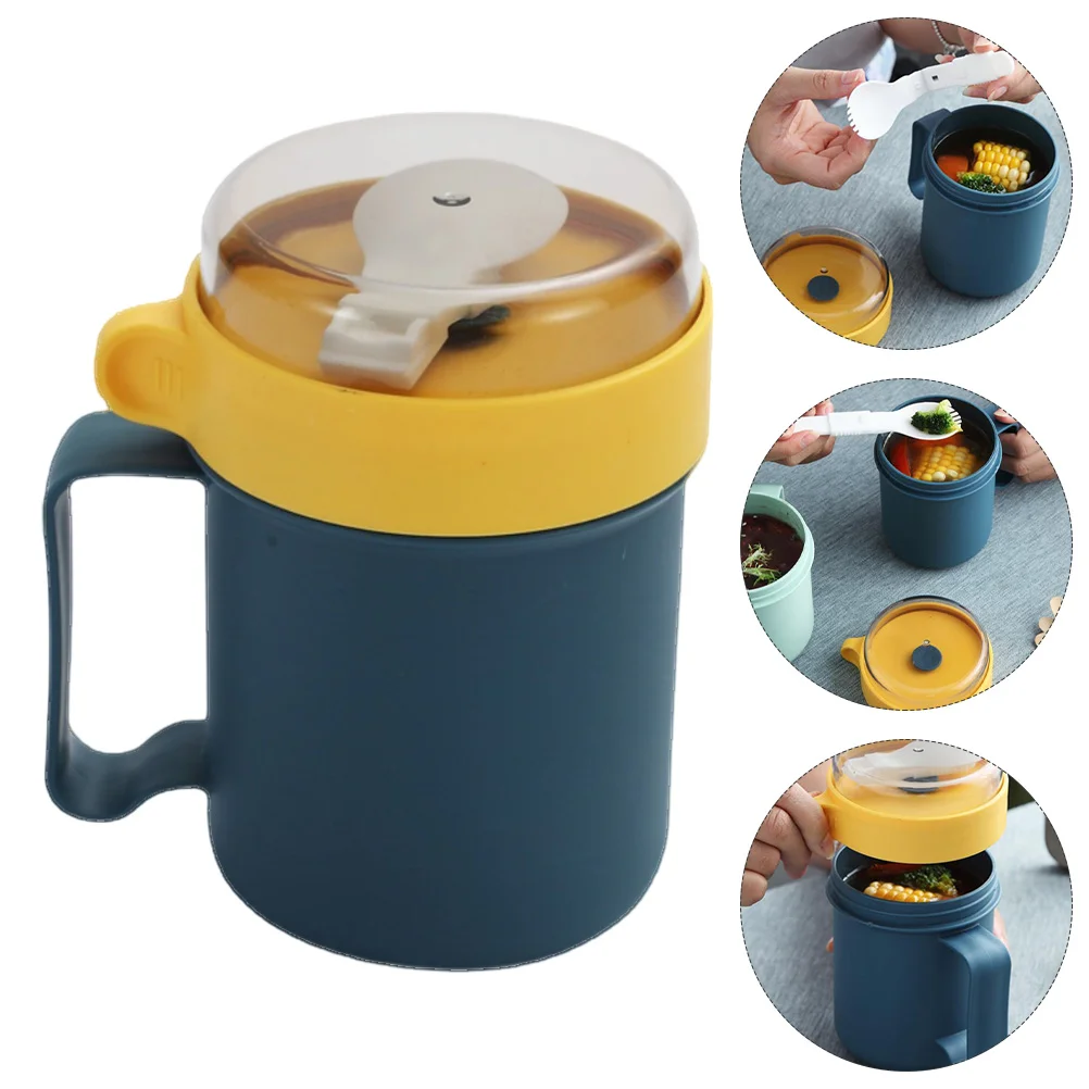 

Cup Soup Mug Jar Breakfast Microwave Lunch Portable Containers Hot Cereal Thermal Container Lids Box Insulated Go Bento Bowl