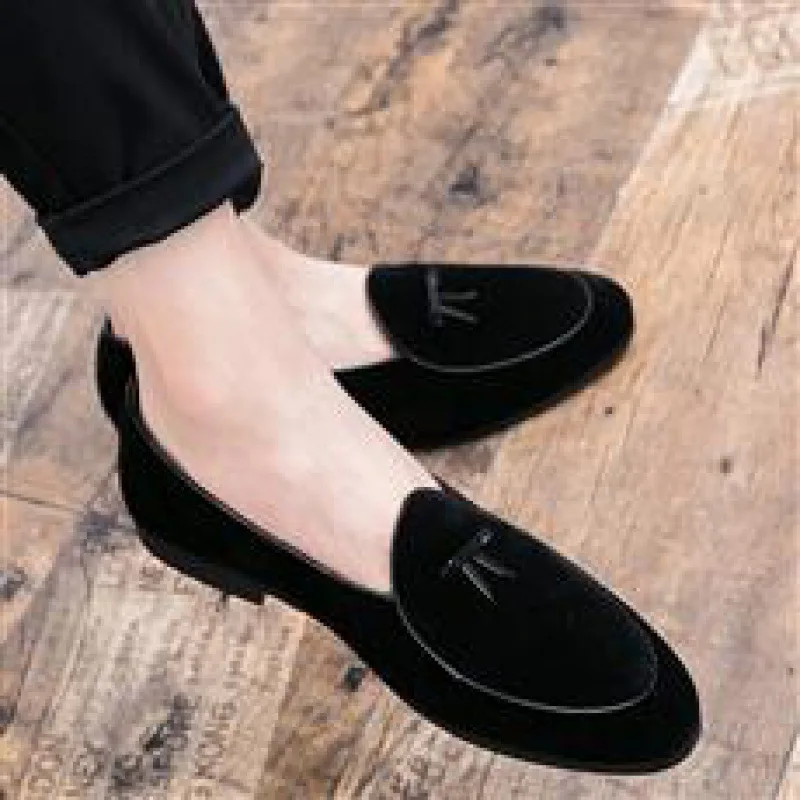 

Men's Shoes Spring Men's Business Formal Leather Shoes Men's Soft Sole Shoes British Pointed-Toe Wedding Shoes Young Men's Sport