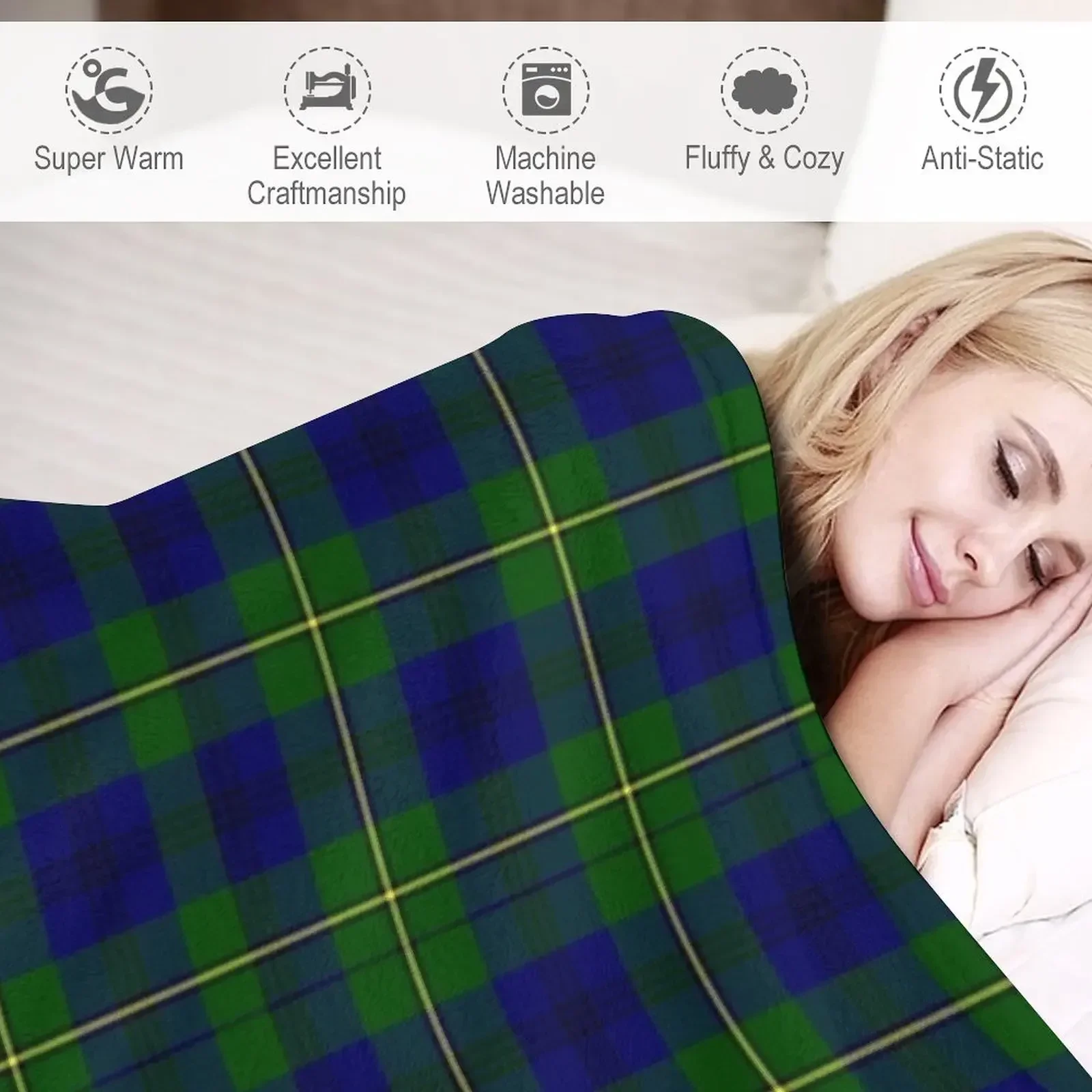 Одеяло из тартана от Clan Johnston покрывала для диванов роскошные брендовые одеяла