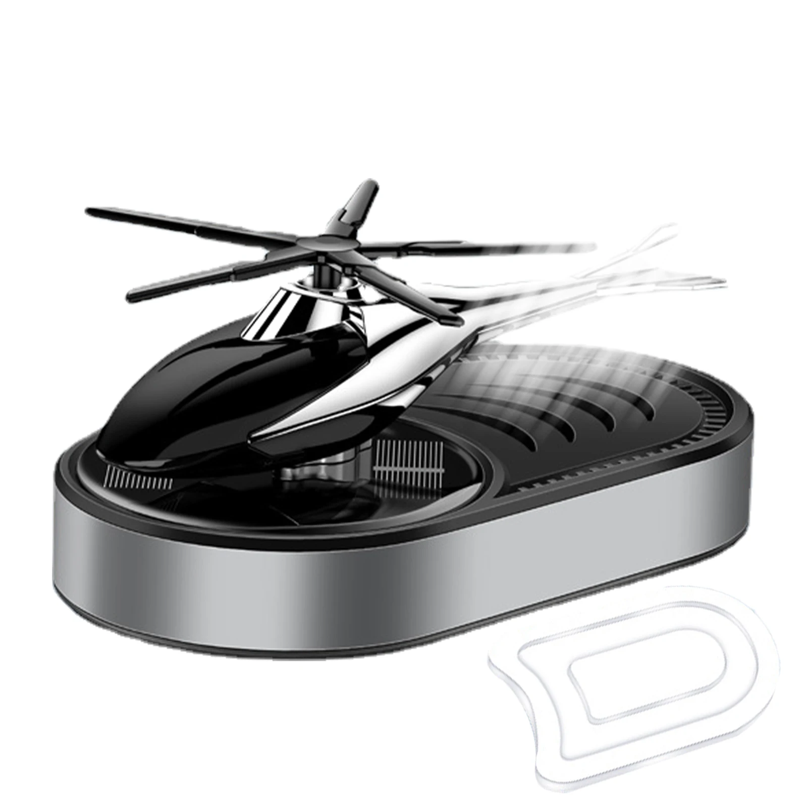 

Car Essential Oil Diffuser Solar Energy Rotate Fighter Car Decorations Solar Powered Helicopter Shape Car Air Fresheners With