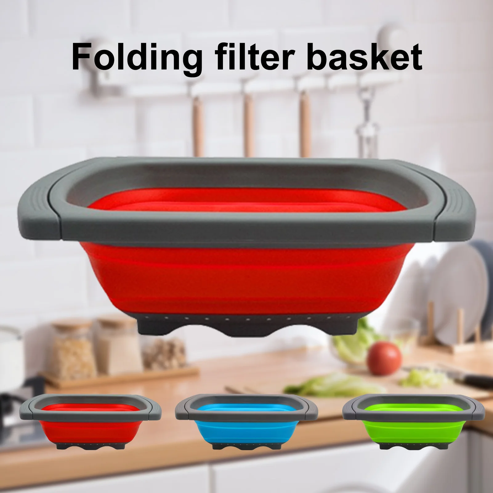 

Collapsible Colander Basket Over The Sink Strainers Vegetable Filter Basket For Kitchen Sink Retractable Fruit Washing Basket
