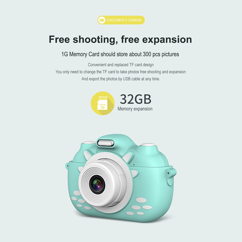 

WiFi Digital Camera 3 Inch IPS Touch Screen Children Camera with Lanyard Kids Digital Video Camera USB Charging Educational Toys