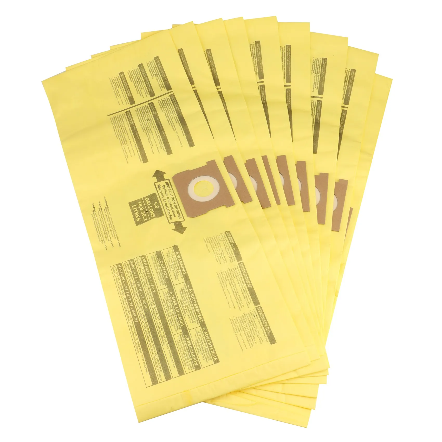

10 Pack Vacuum Dust Filter Bags for 5-8 Gallon Shop Vac Wet Dry Vacuum Cleaners, 90661 906-61 9066100 90671 906-71,Etc
