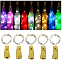 5pcs wine bottle light with cork led string lights battery fairy lights garland christmas party wedding bar decoration navidad