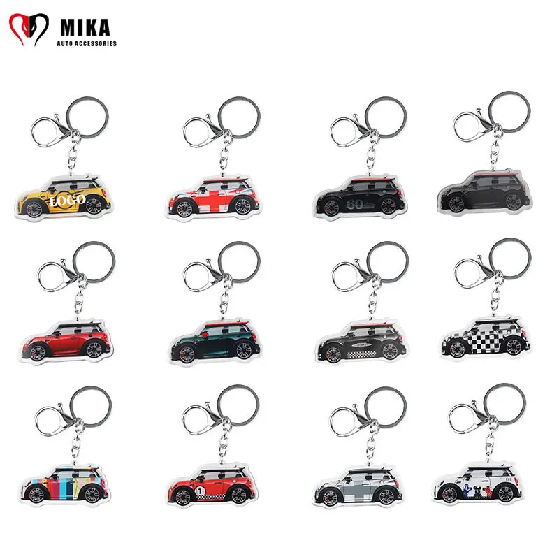

For Car Key Chain For Mini Cooper Creative Keychain F55 F56 R56 R60 Universal Auto Metal Bag Charms Key Ring Part Accessories