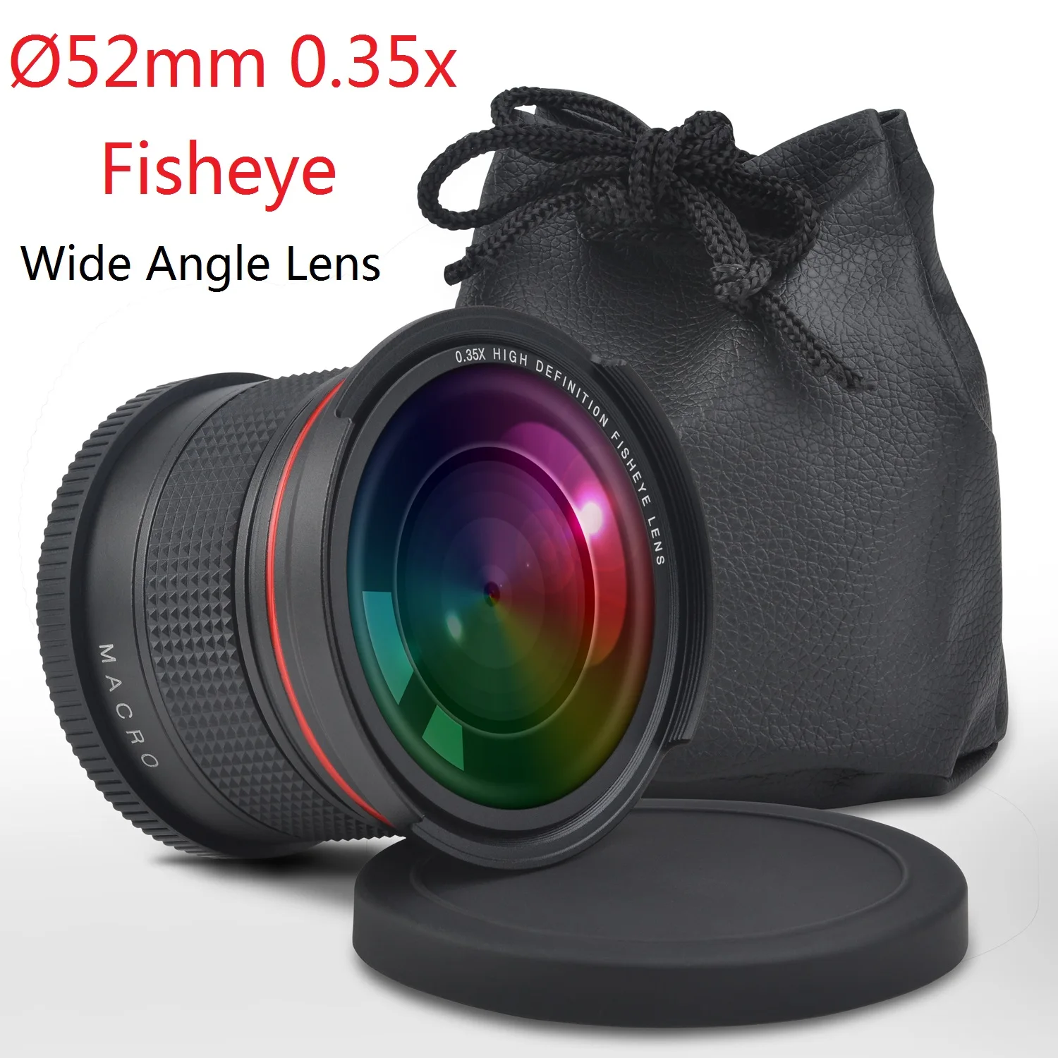 

52MM 0.35x Fisheye Wide Angle Lens (W/Macro Portion) for Nikon DSLR D7100 D7000 D5500 D5300 D5200 D5100 D3500 D3400