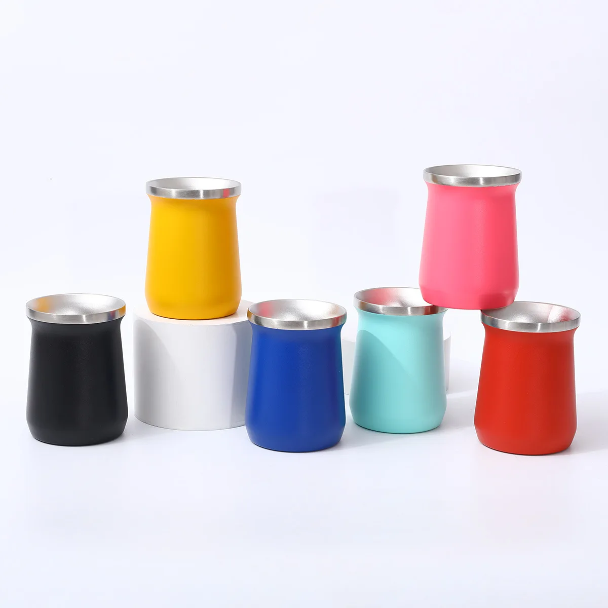 Фото Креативная чашка Yerba Mate с двойными стенками в стиле Южной Америки, 8 унций, 240 мл, термос, чашка для чая Yerba Mate №3