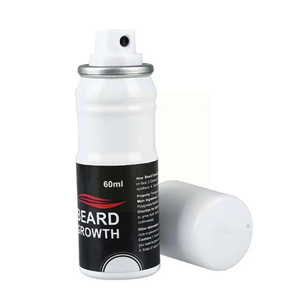 

60ml Beard Growth Spray Beard Grow Stimulator Natural Growth Accelerate Facial Hair Hot Spray Oil New Beard Growth A9J9