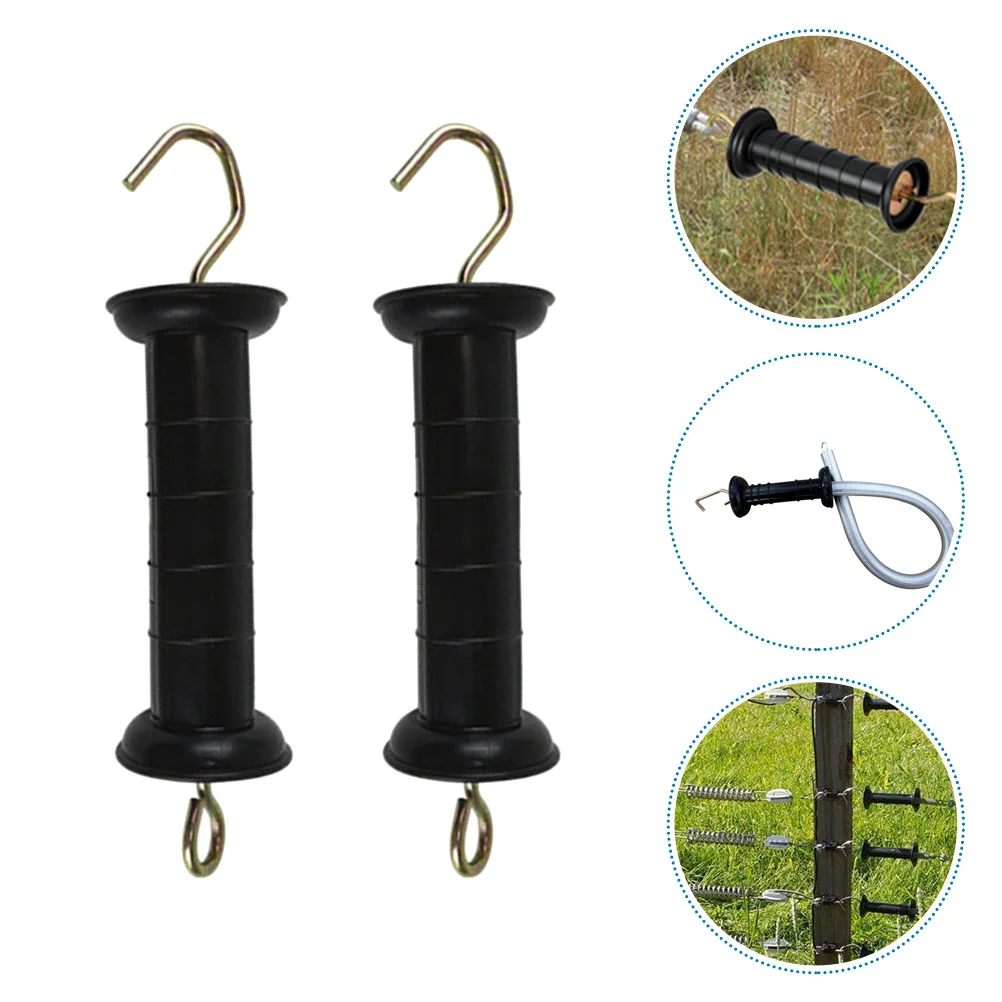 

2 Pcs Electric Fence Door Handle Exercise Handles Gate Parts The Pp Fences Insulated Grip