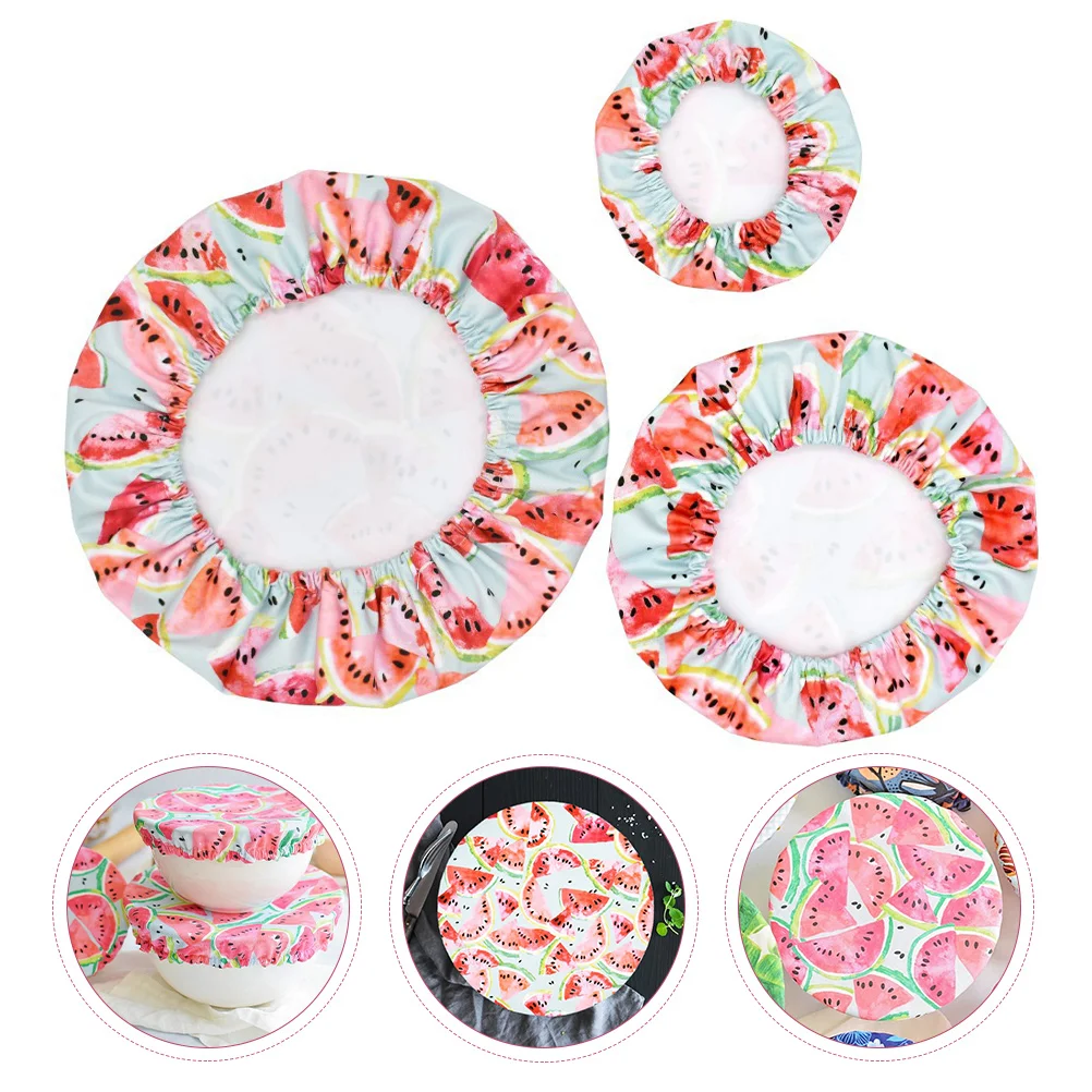 

1 Set Elastic Band Salad Bowls Cover Washable Reusable Refrigerator Bowl Lid