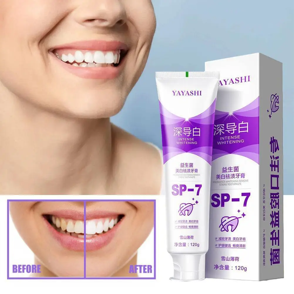 

120g Probiotic Whitening Toothpaste Teeth Whitening Freshens Breath Efficacy Toothpaste Gingiva Protection Tooth Care