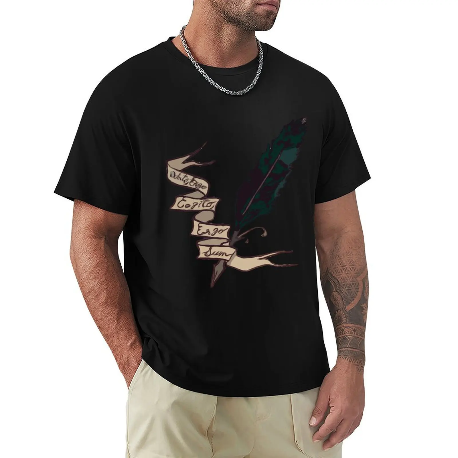 Дубито Эрго Когнито Сума футболка рубашки футболки с рисунком для мальчиков