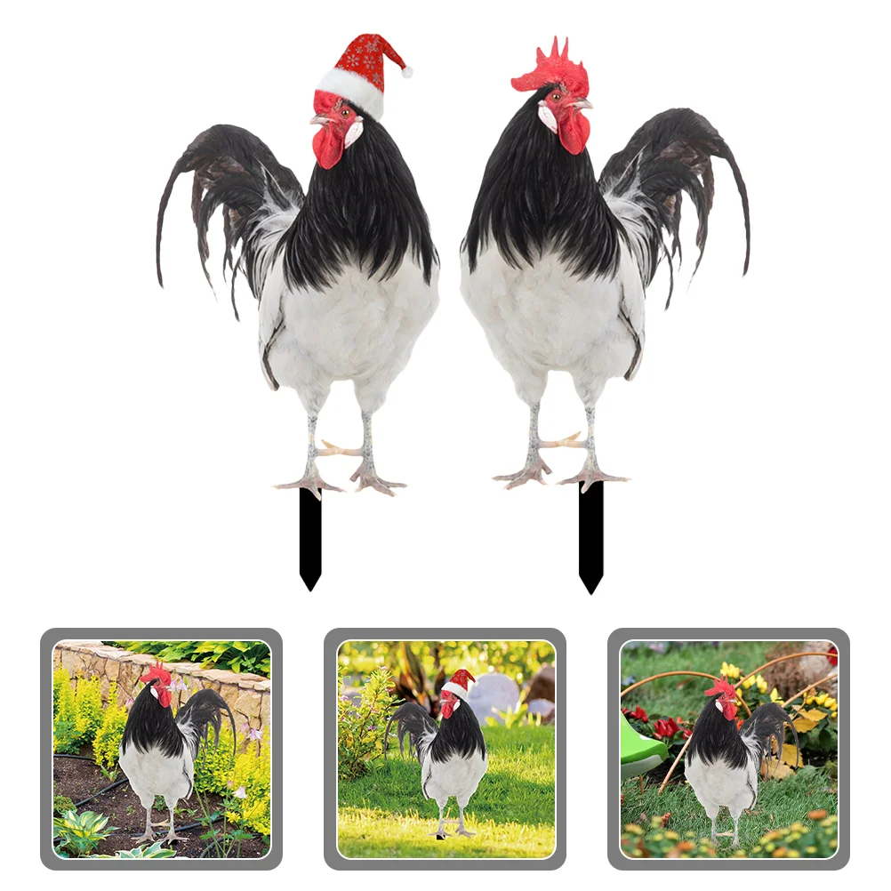 

Chicken Yards Acrylic Garden Stake Ornament Outdoor Courtyard Decoration Insert