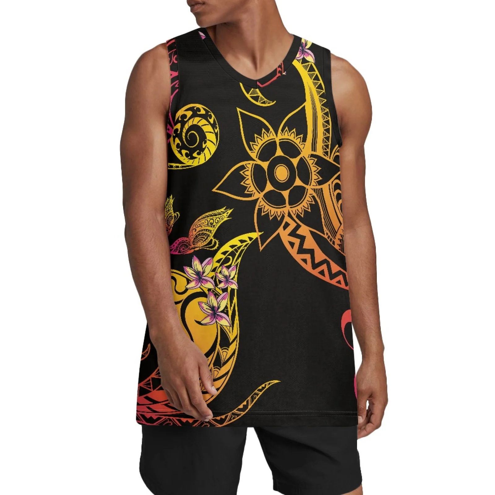 

Полинезийские племенные Фиджийские тотемные тату Фиджи принты Мужские Спортивные Компрессионные рубашки без рукавов влагоотводящие быст...