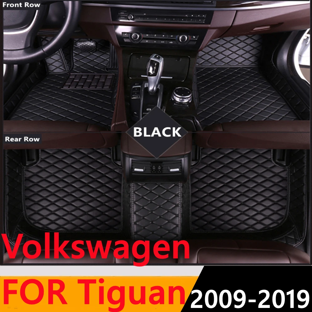 

Sinjayer Waterproof Leather Custom Fit Car Floor Mats Front & Rear FloorLiner Auto Carpet For Volkswagen VW Tiguan 2009 10-2019
