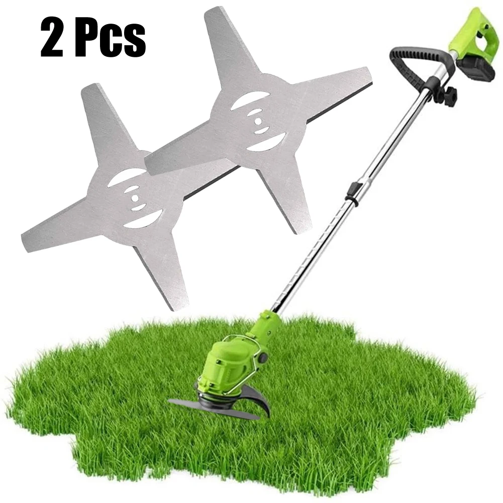 

2pcs Metal Grass String Trimmer Head Blade Replacement Saw Blades Lawn Mower Fittings Accessories For Garden Tool Parts