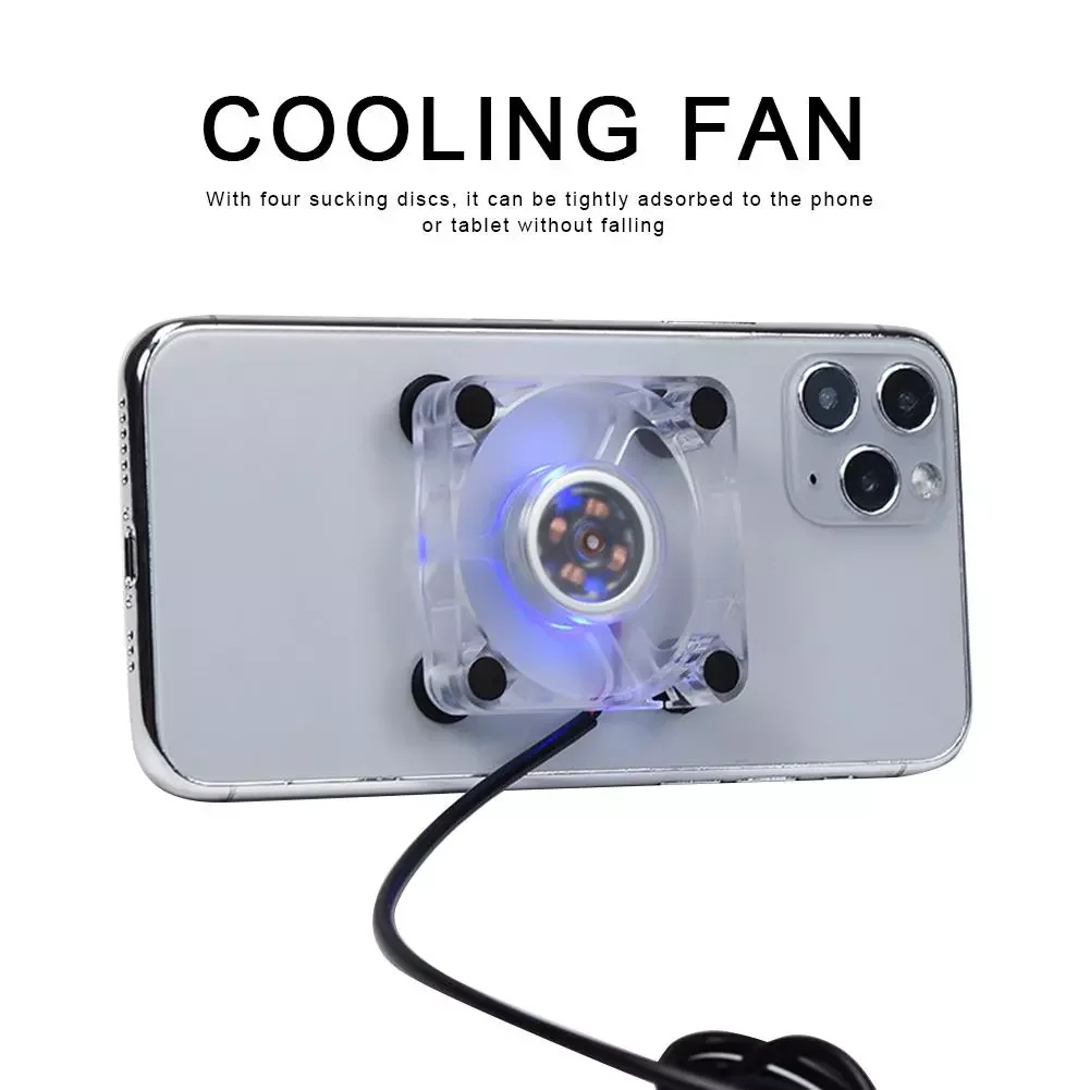 

NEW2022 New Portable Mobile Phone Cooler USB Cooling Pad Cooler Fan Gamepad Game Gaming Shooter Mute Radiator Controller Heat Si