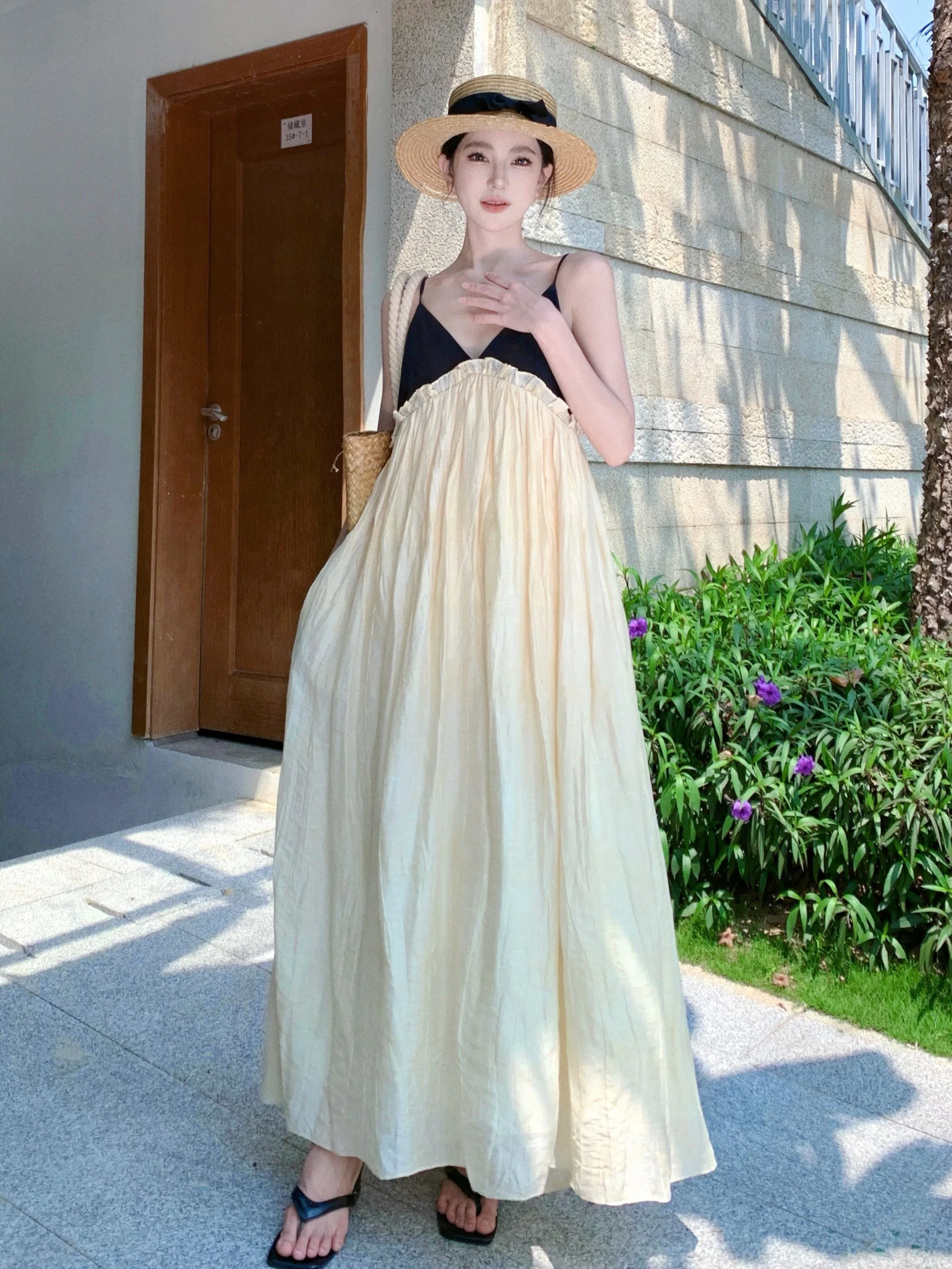 Женское кружевное платье с V-образным вырезом в стиле пэчворк