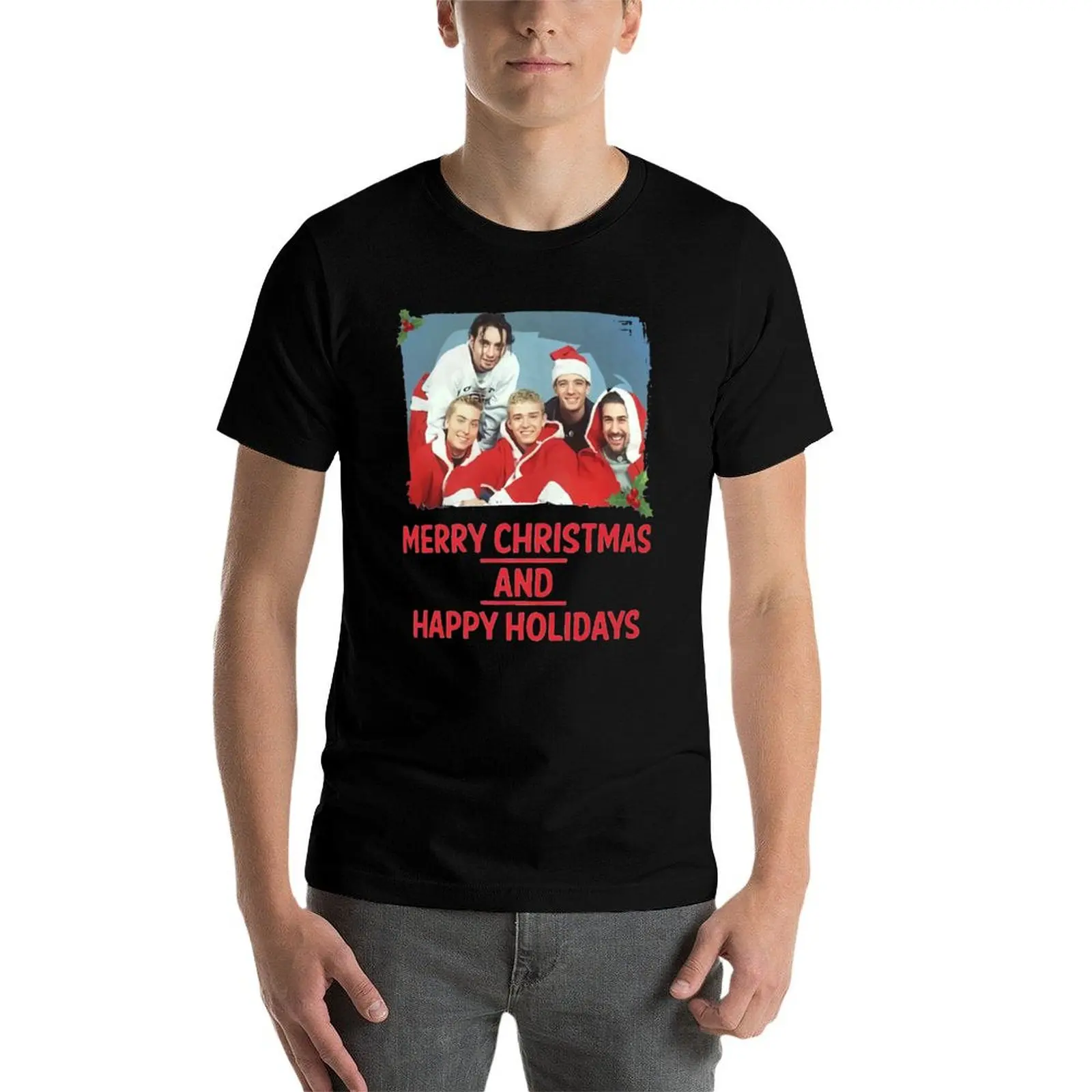 Мужские футболки NSYNC Merry Christmas Aaaa хлопок