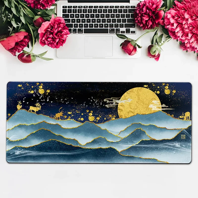 Большой размер игровой коврик для мыши 80X30 см в китайском стиле настольный