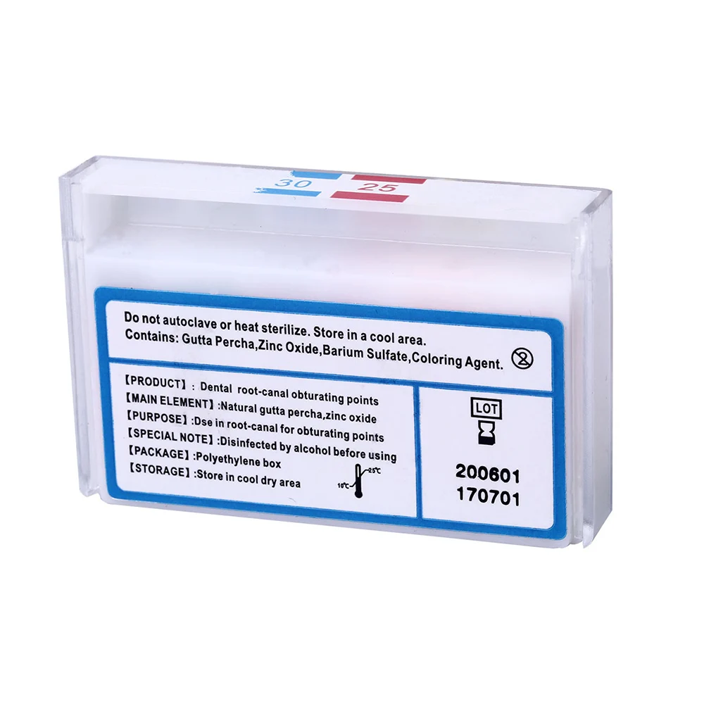 60 шт./кор. стоматологические точки Gutta Percha AZDENT Gapadent конус 0 06 размер 15 # /20 /25 /30 /35 /40