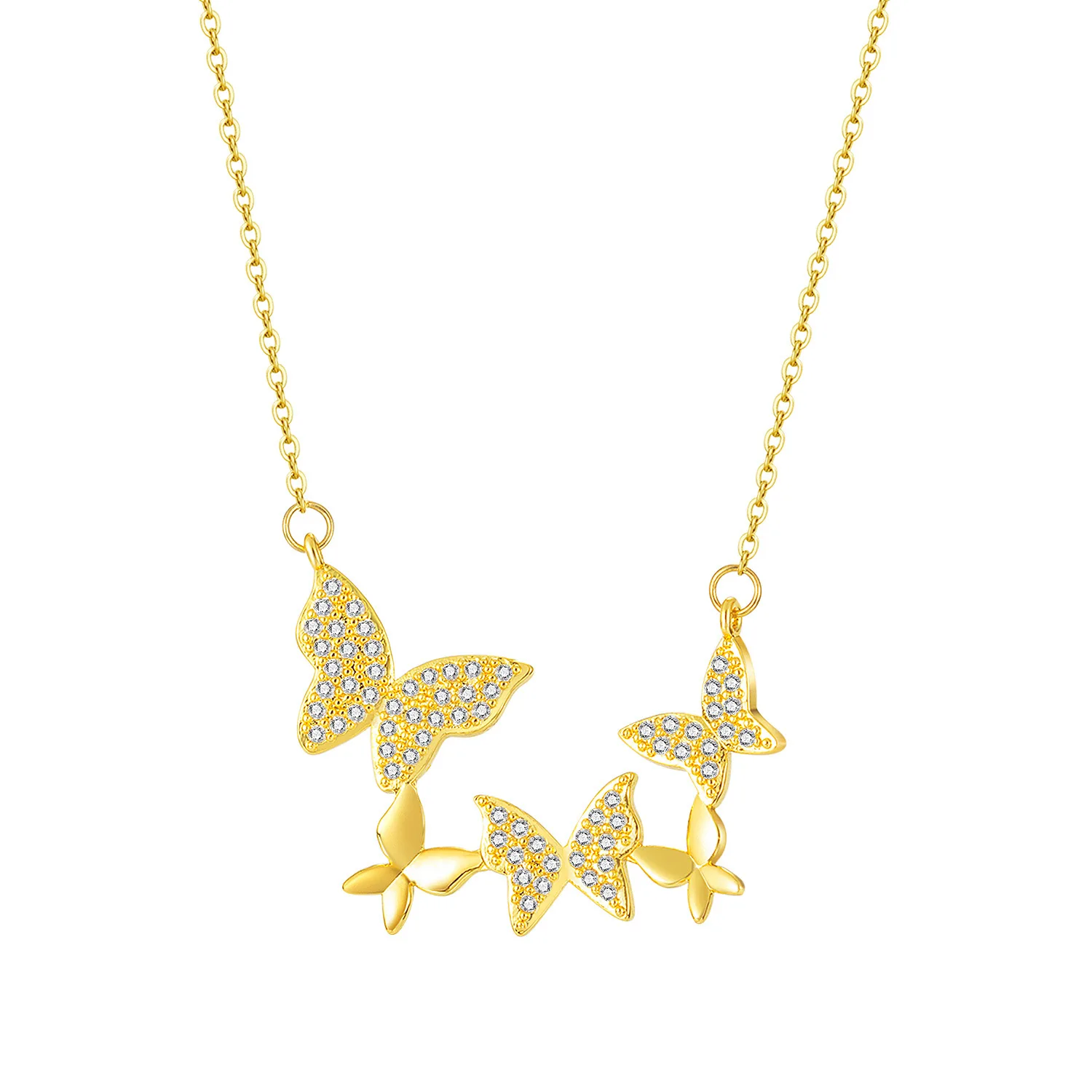 

Versatile Stainless Steel Butterfly Pendant Titanium Steel Lady Clavicle Chain