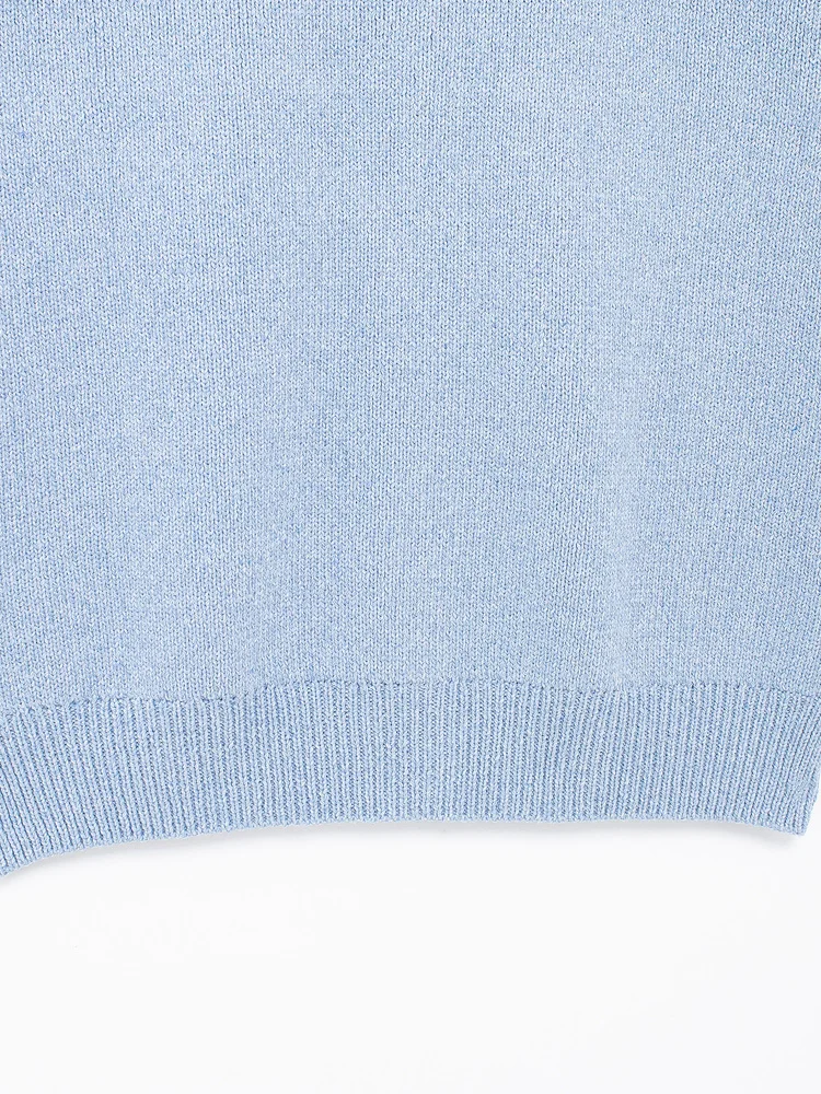 Женский винтажный жилет KAOPU ZA Трикотажный с карманами круглым вырезом без