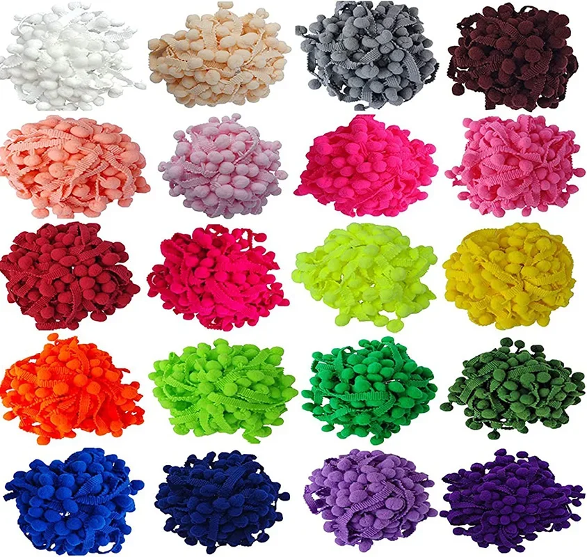 5 ярдов/партия Блестящая лента с помпоном